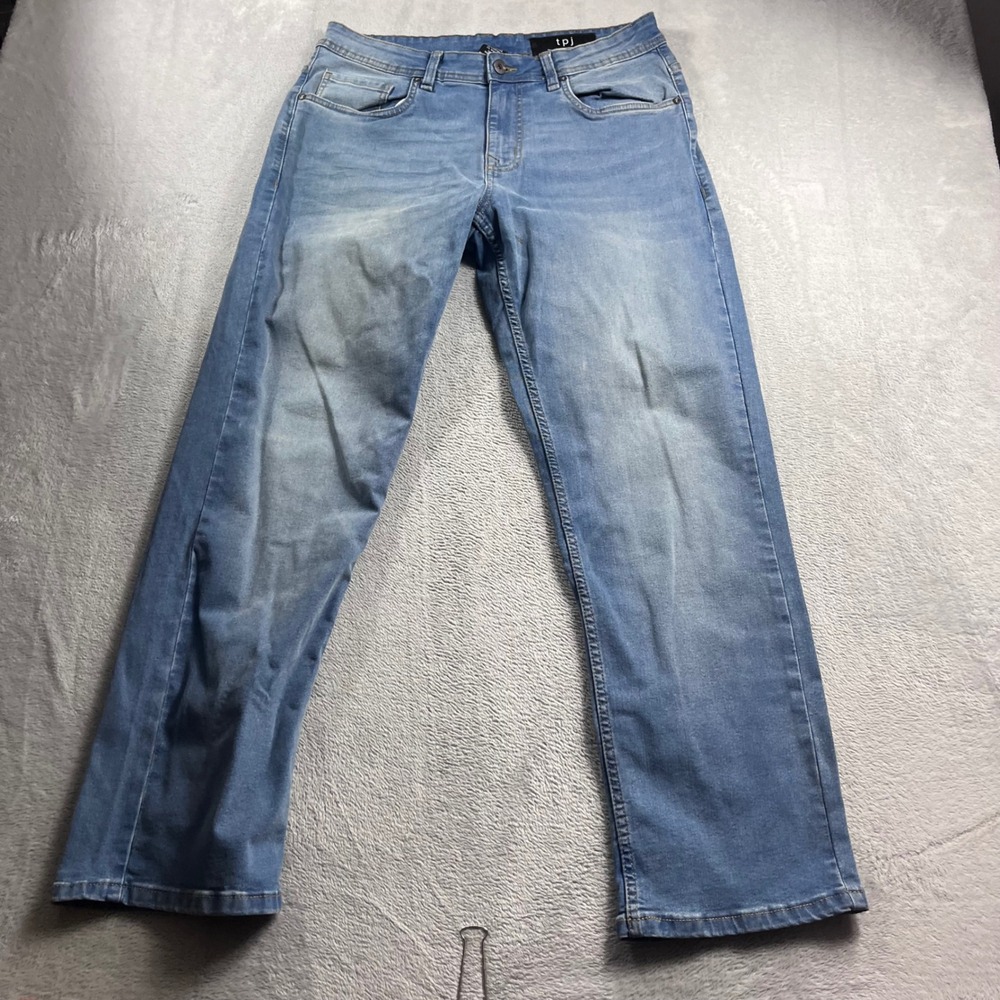 tpj Creators of the Perfect Jean Mens 32x30 Athletic Fit Light Wash Denim Blue